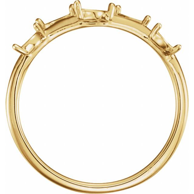 14K Rose 1/4 CTW Diamond Leaf Ring