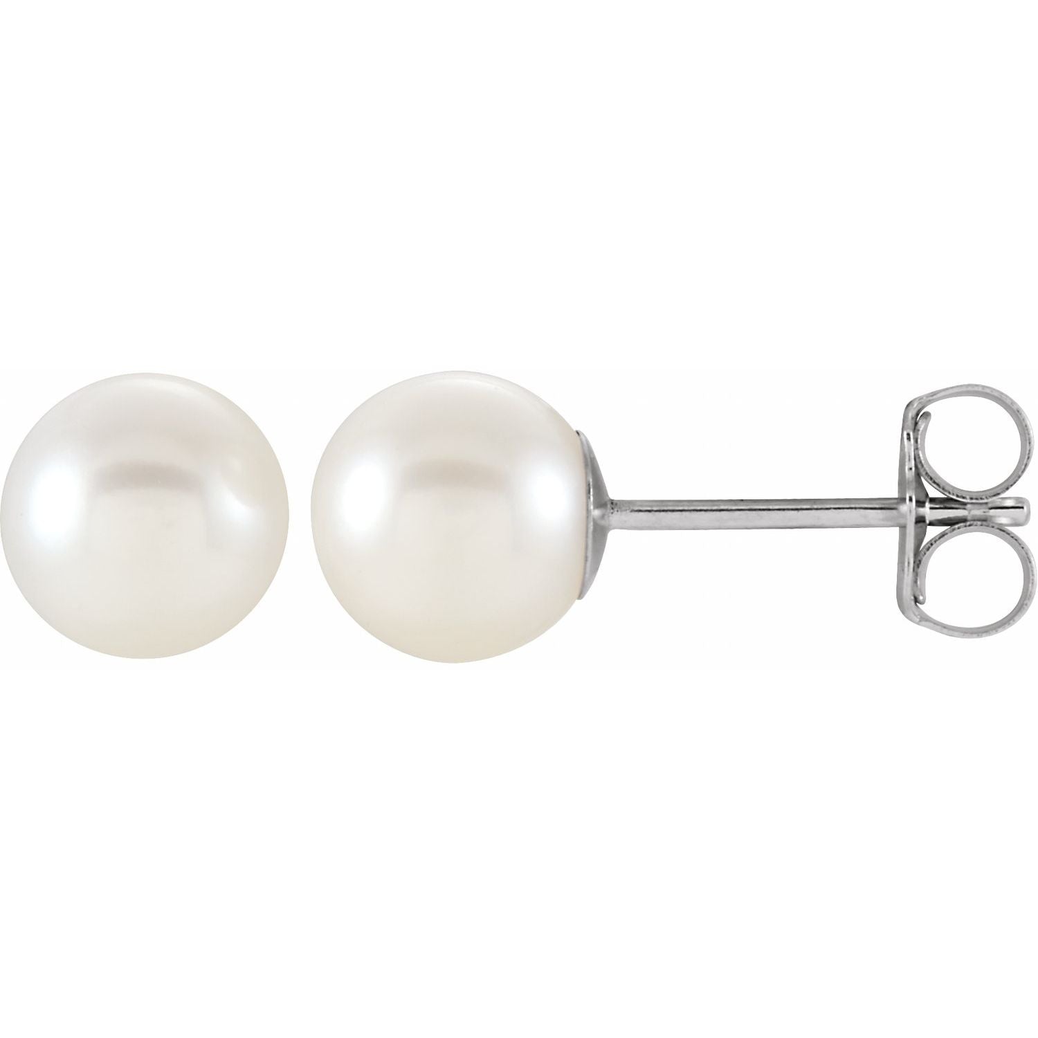 Cultured White Freshwater Pearl Earrings