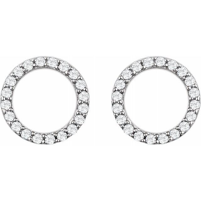 Diamond Circle Earrings