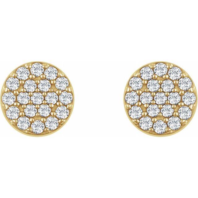 diamond cluster studs