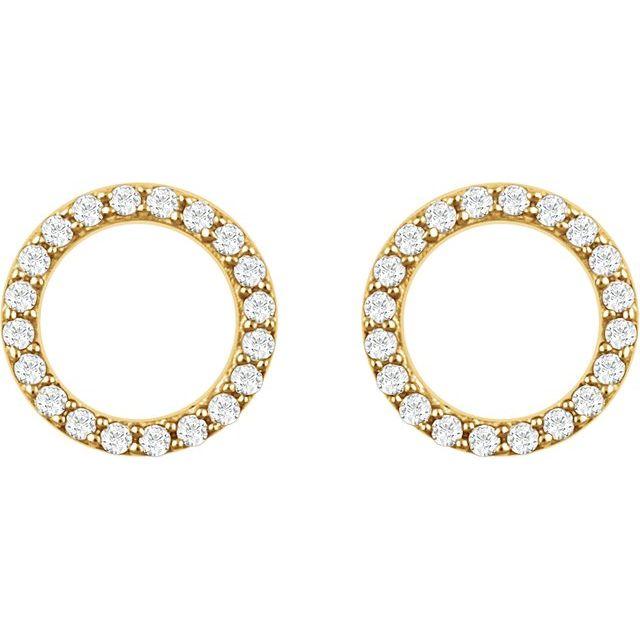 Diamond Circle Earrings