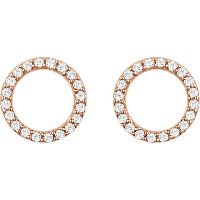 Diamond Circle Earrings