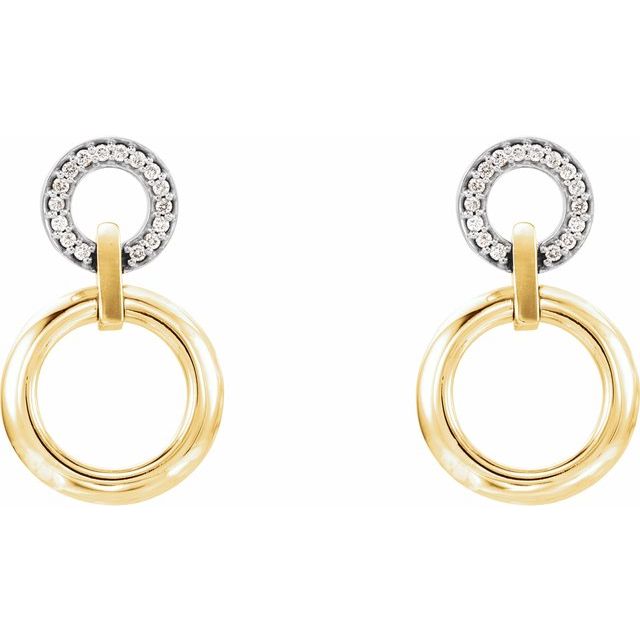 Two-Tone Diamond Earrings