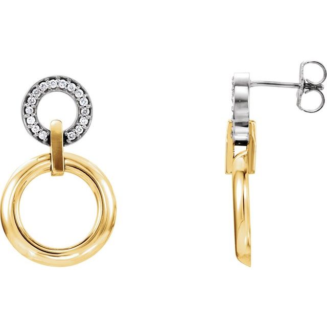 Two-Tone Diamond Earrings