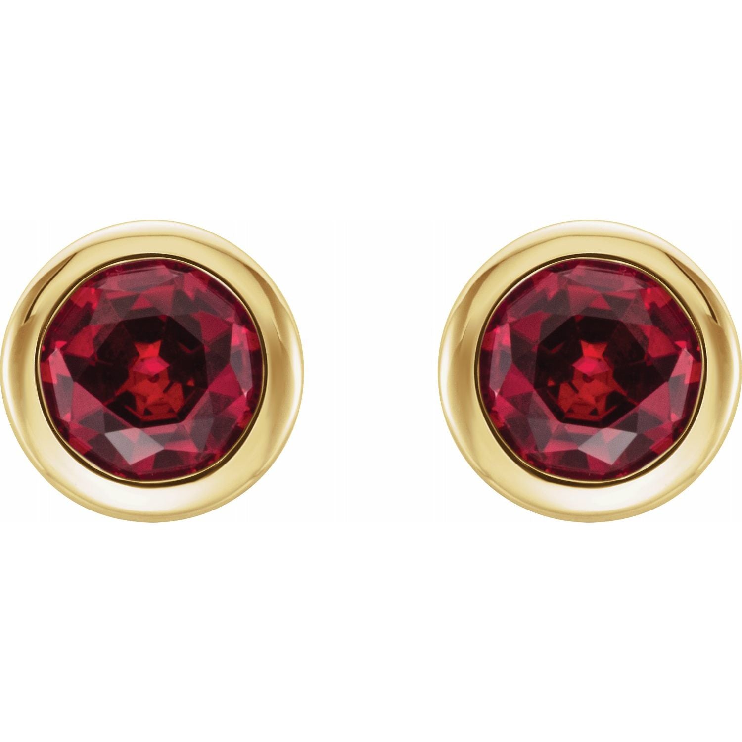 Gemstone Bezel-Set Earrings
