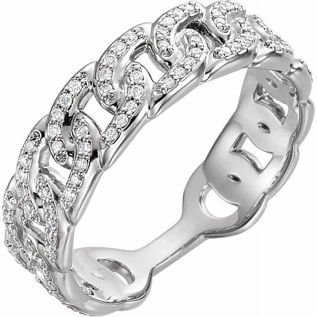 Diamond Chain Link Ring
