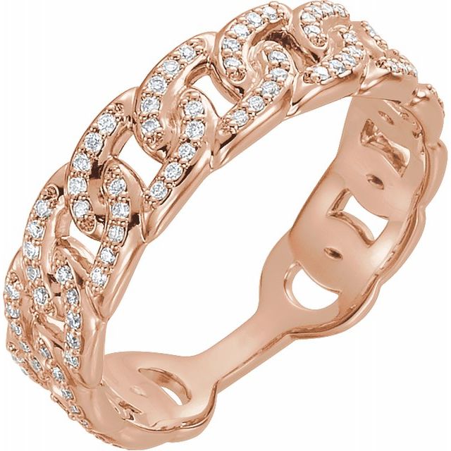 Diamond Chain Link Ring