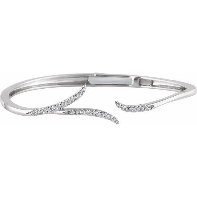 Diamond Claw Hinged Bracelet