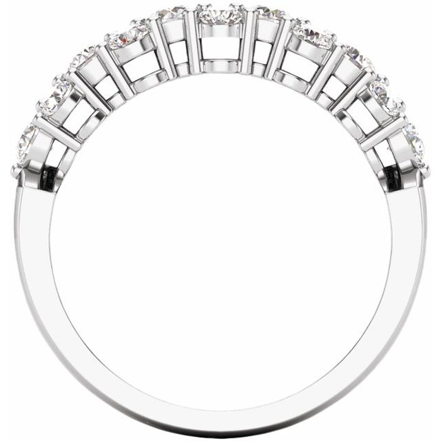 14K White 1 CTW Natural Diamond Anniversary Band