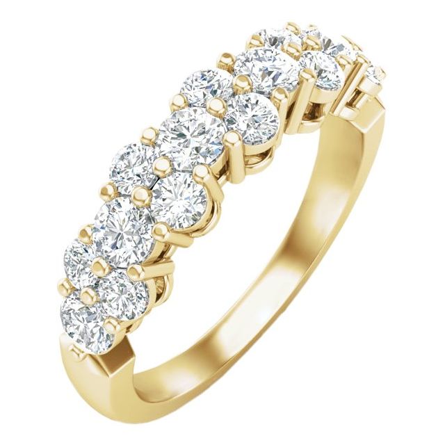14K Yellow 1 CTW Natural Diamond Anniversary Band