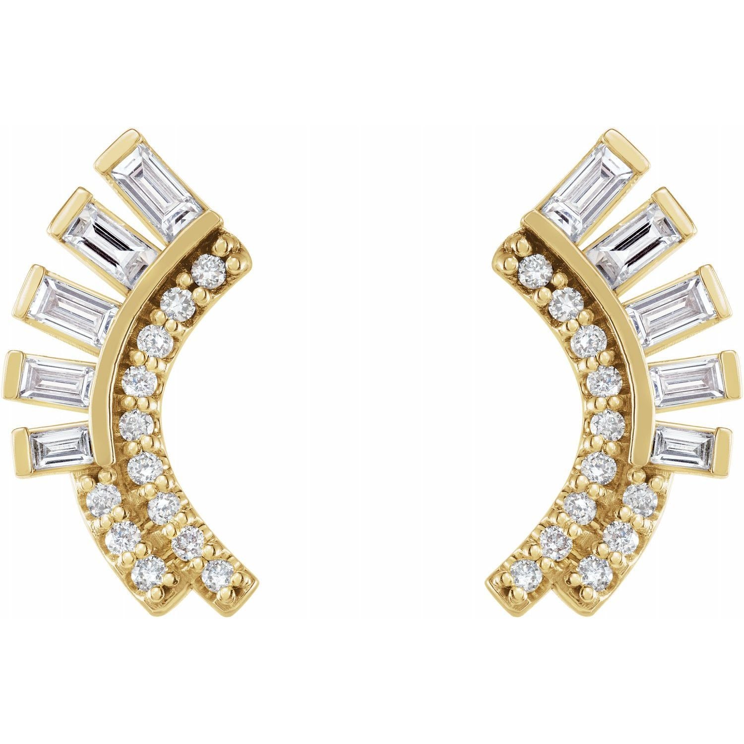 Curved Fan Earrings