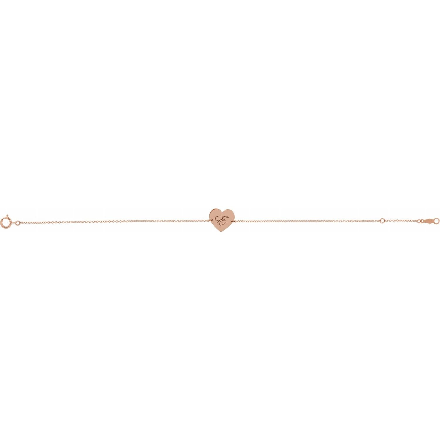 Personalized Heart Bracelet