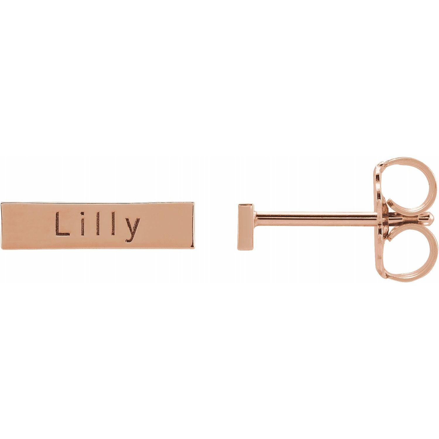 Personalized Bar Earrings