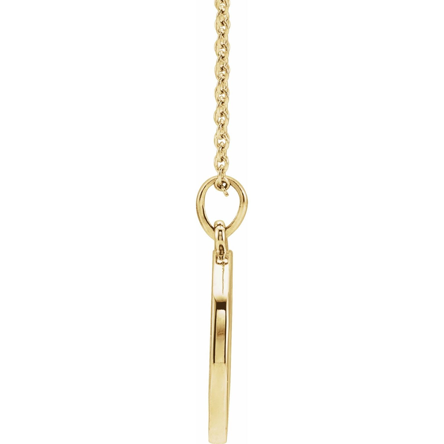 Engravable Diamond Disc Necklace