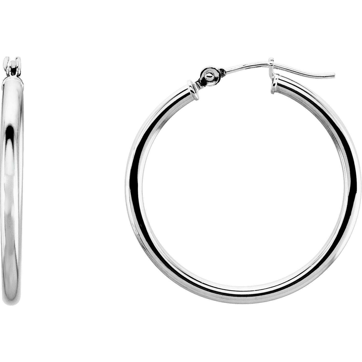 25 mm Tube Hoop Earrings