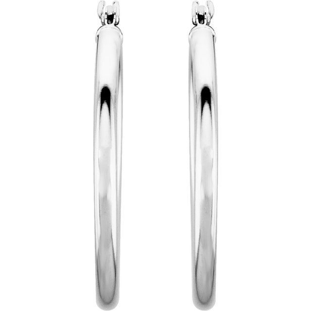 25 mm Tube Hoop Earrings