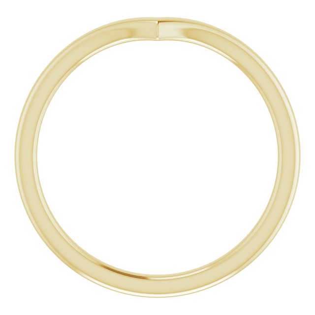 14K Yellow V Contour Band