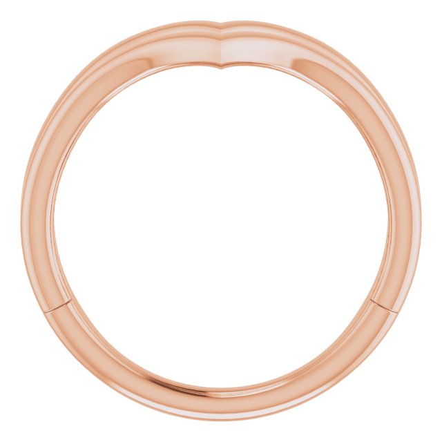 14K Rose Double V Ring