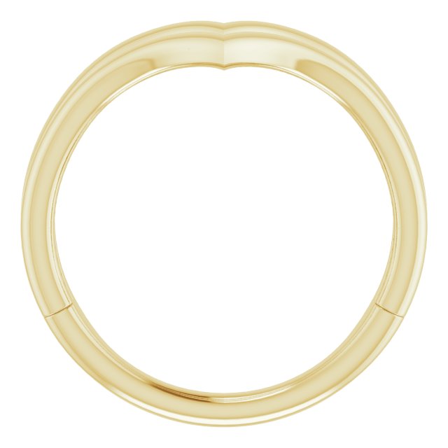 14K Yellow Double V Ring
