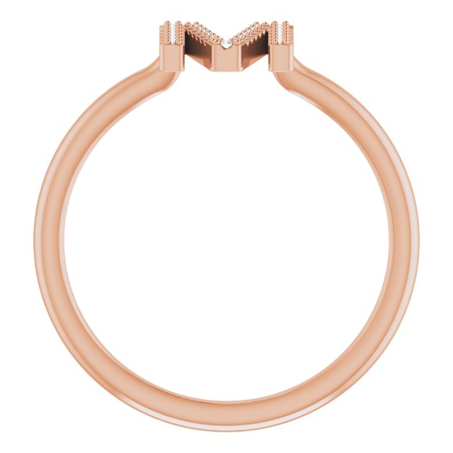 Personalized Diamond Initial Ring