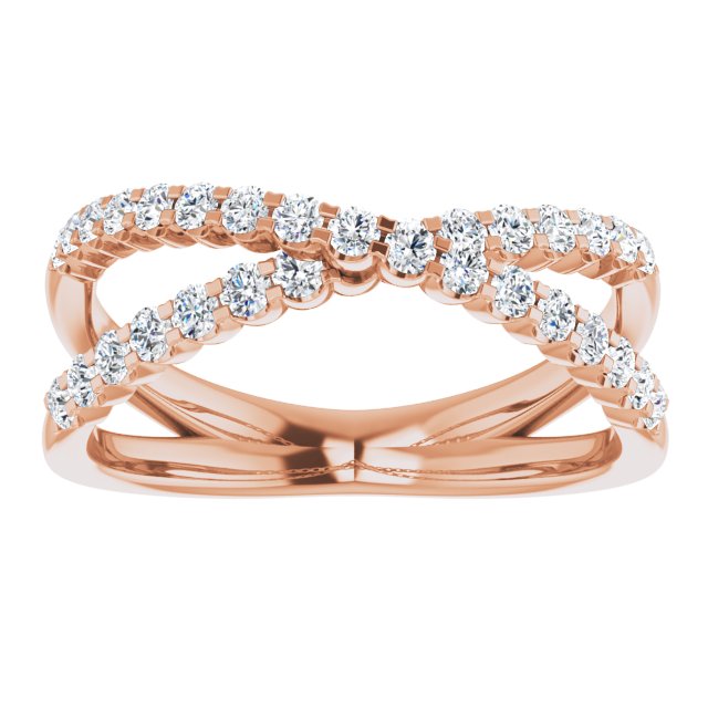 Diamond Criss-Cross Ring