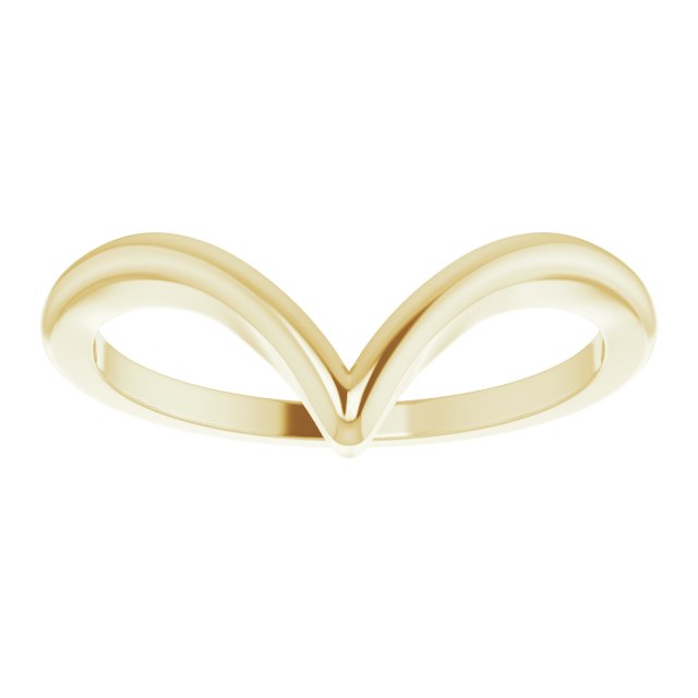 14K Gold V Ring