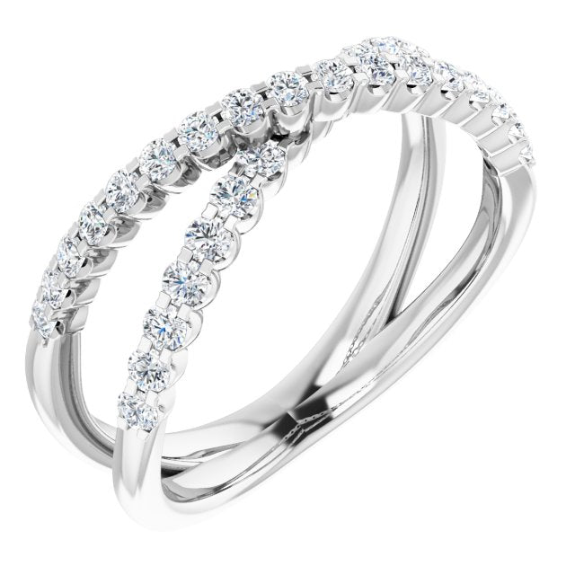 Diamond Criss-Cross Ring