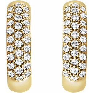 Diamond Pave Hoop Earrings