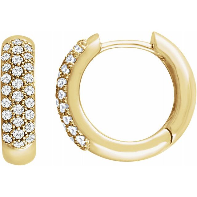 Diamond Pave Hoop Earrings