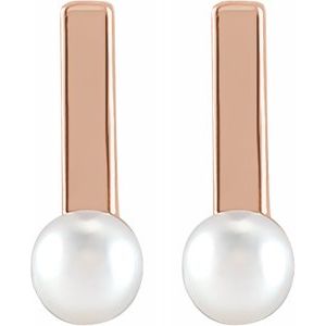 Pearl Bar Earrings