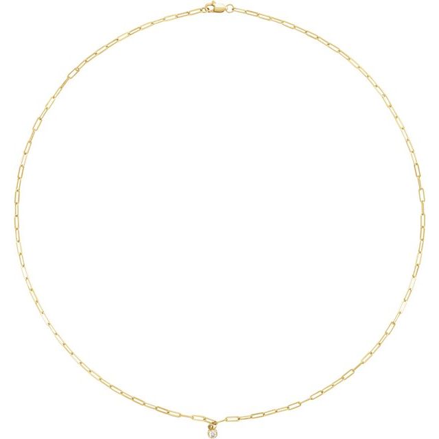 Diamond Micro Bezel-Set Necklace