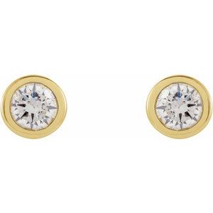 Micro Bezel-Set Diamond Earrings