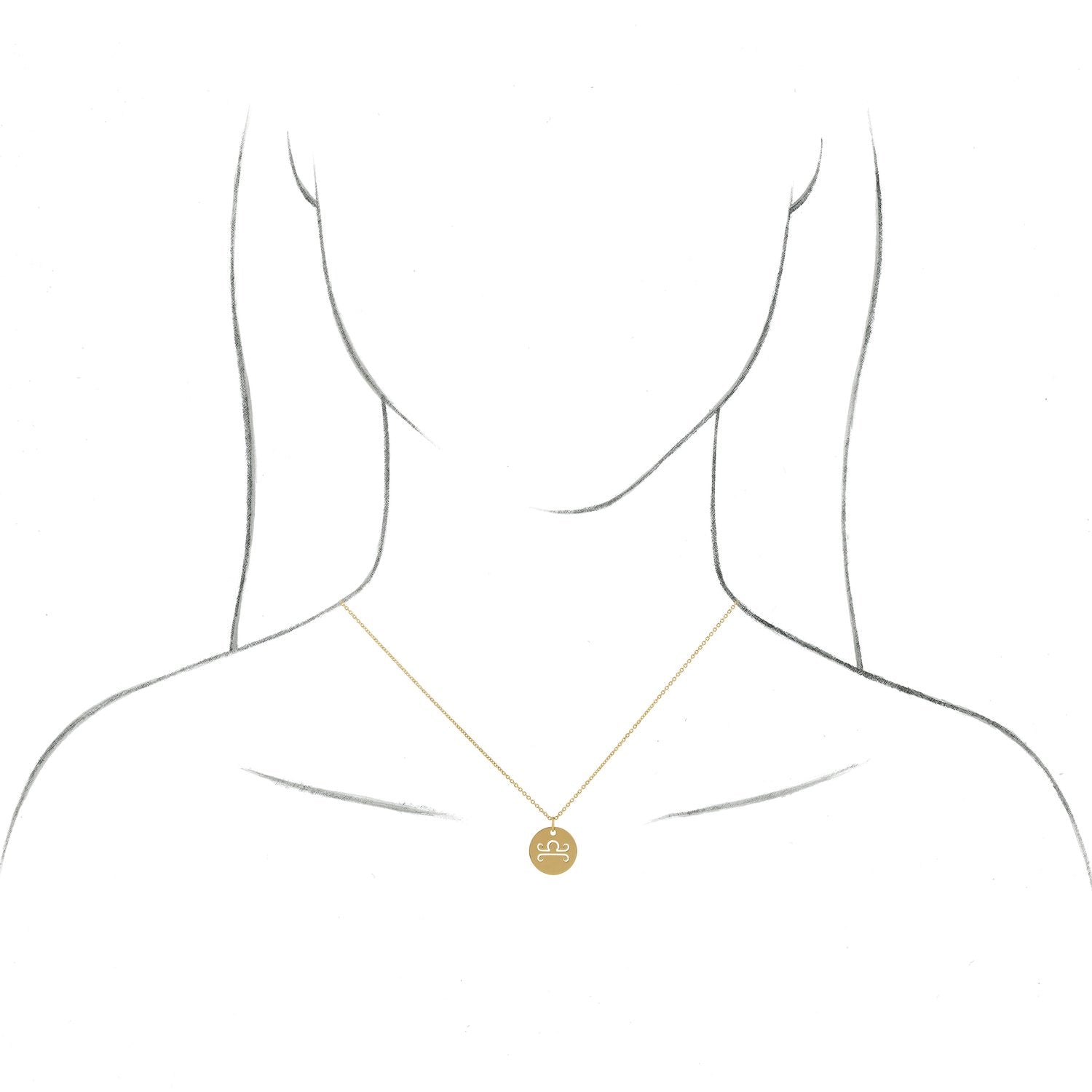 Zodiac Disc Necklace