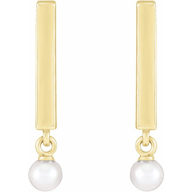 Pearl Bar Earrings