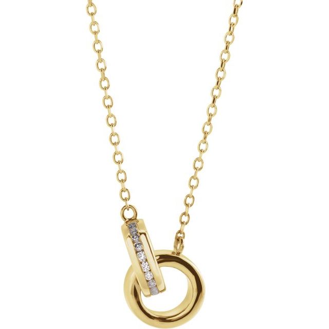 Diamond Interlocking Circles Necklace