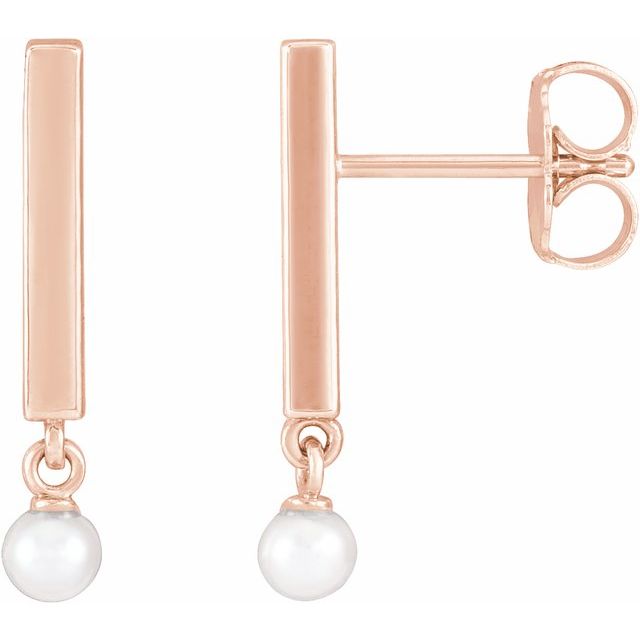 Pearl Bar Earrings