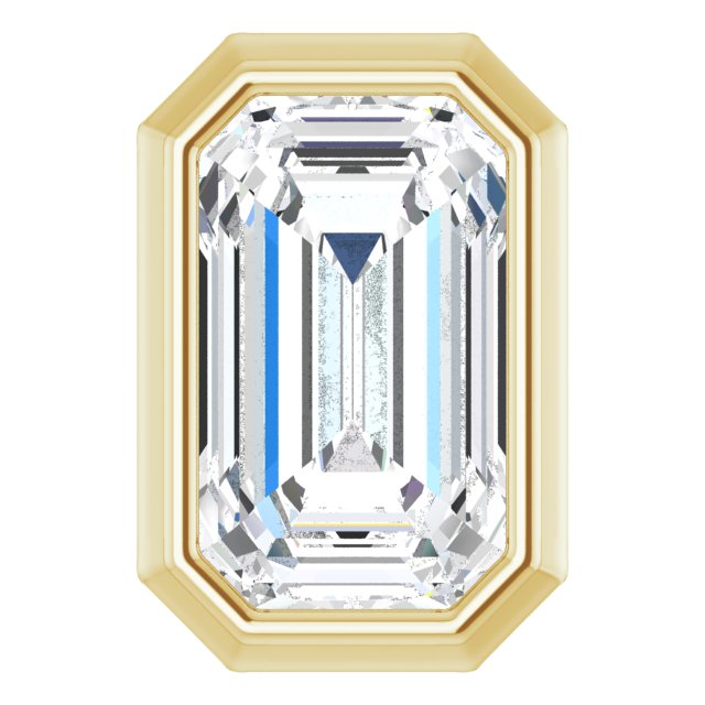 Emerald Cut Diamond Slide Pendant