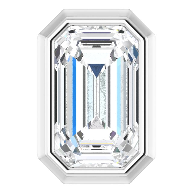 Emerald Cut Diamond Slide Pendant
