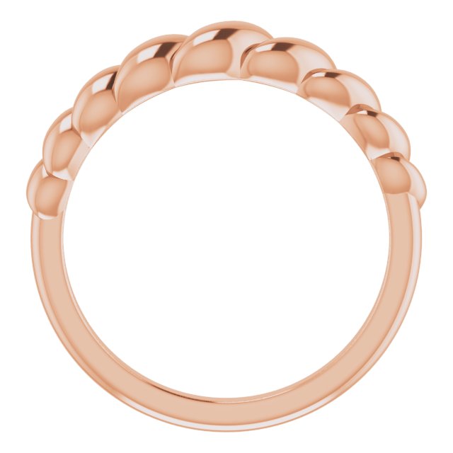 14K Rose Rope Dome Ring