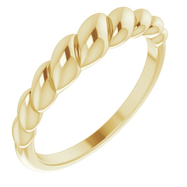 14K Rose Rope Dome Ring