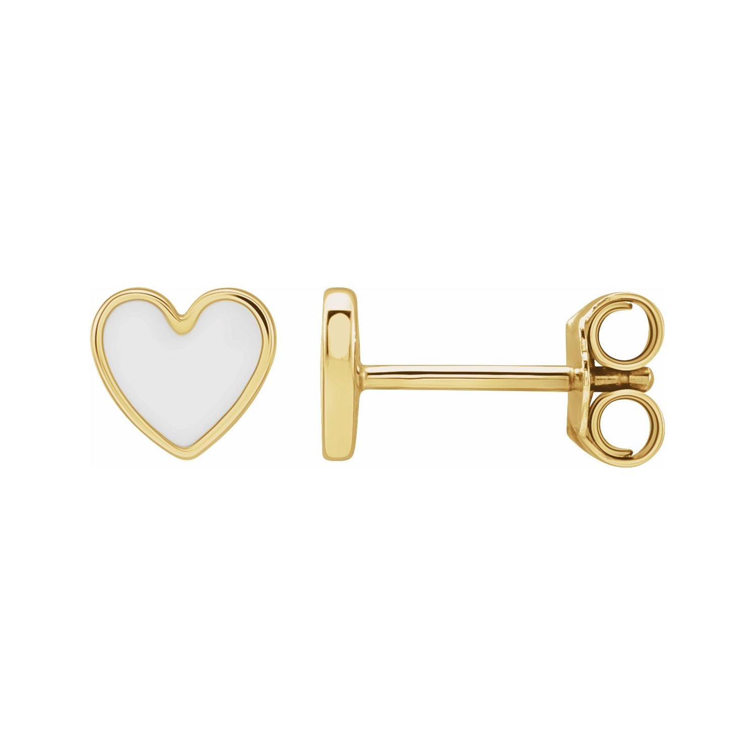Enameled Heart Earrings