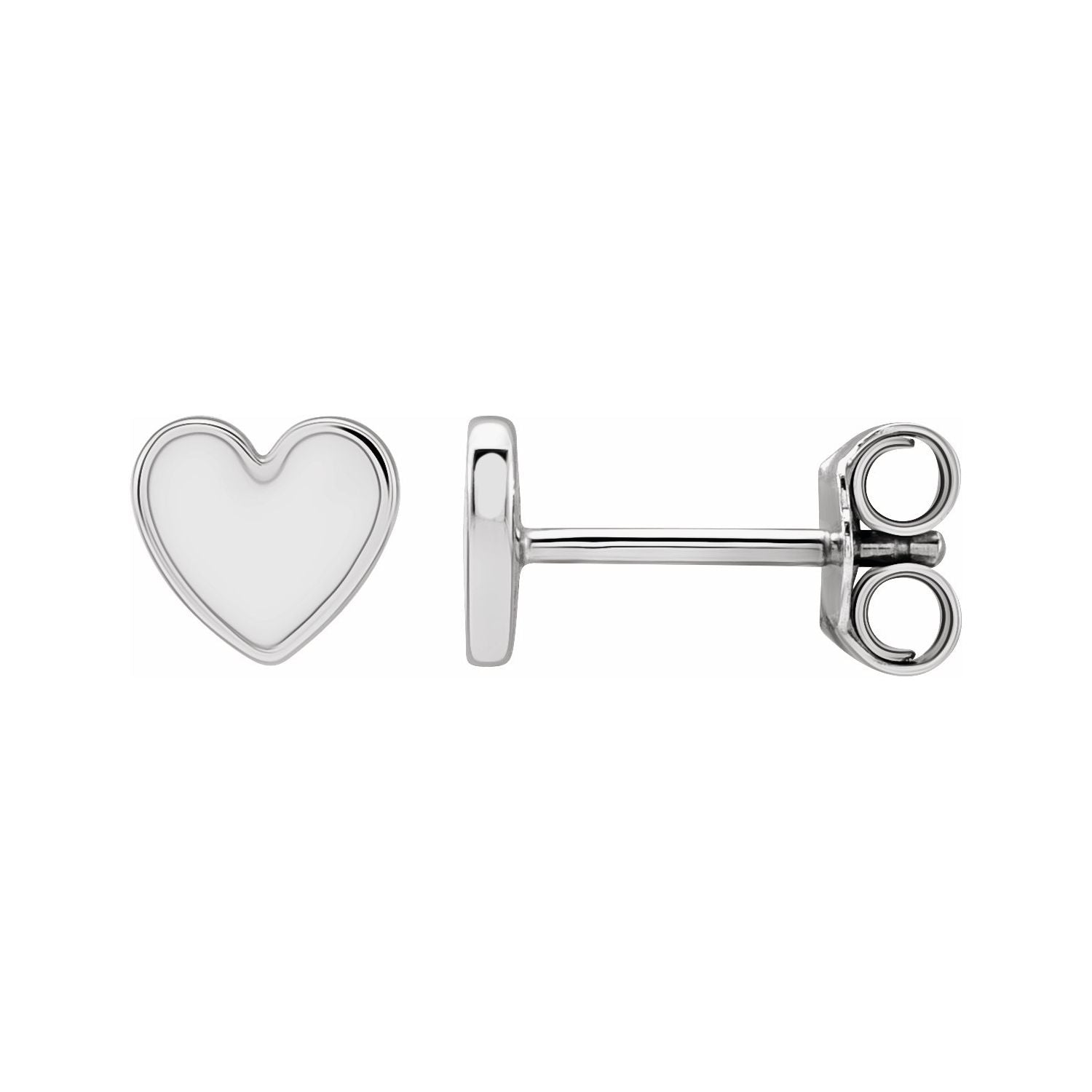 Enameled Heart Earrings