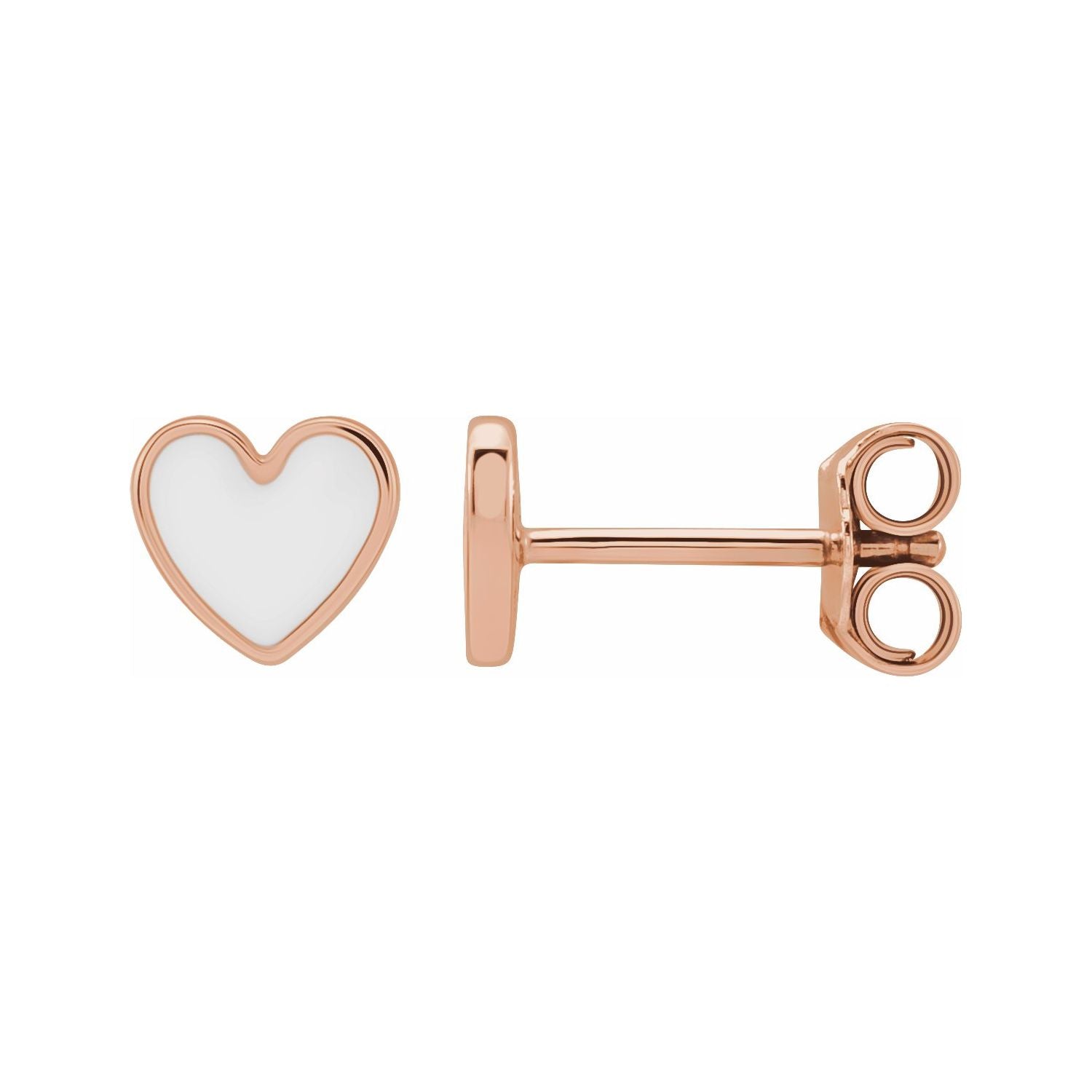 Enameled Heart Earrings