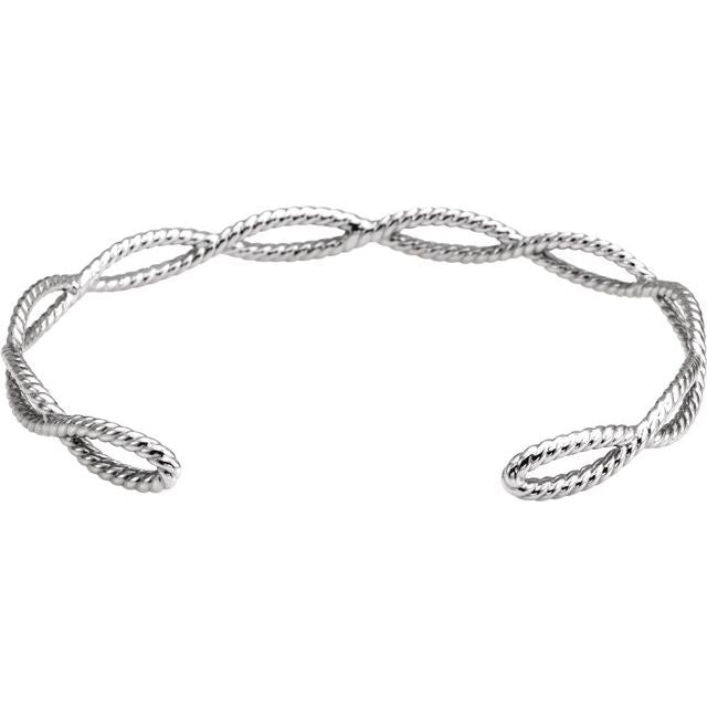 Braided Rope Cuff White Rope