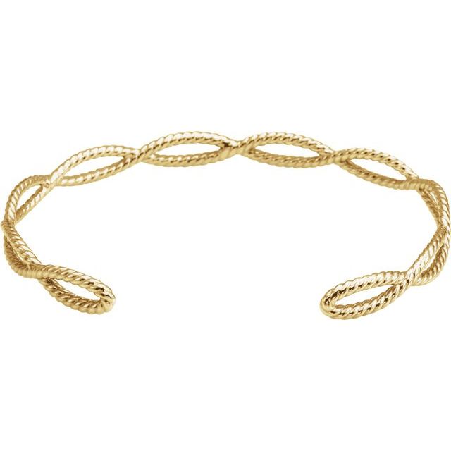 Braided Rope Cuff Yellow