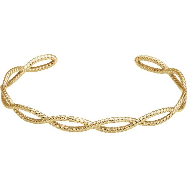 Braided Rope Cuff Yellow Rope