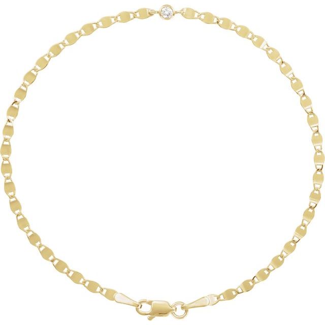 Diamond Bezel-Set Link Bracelet