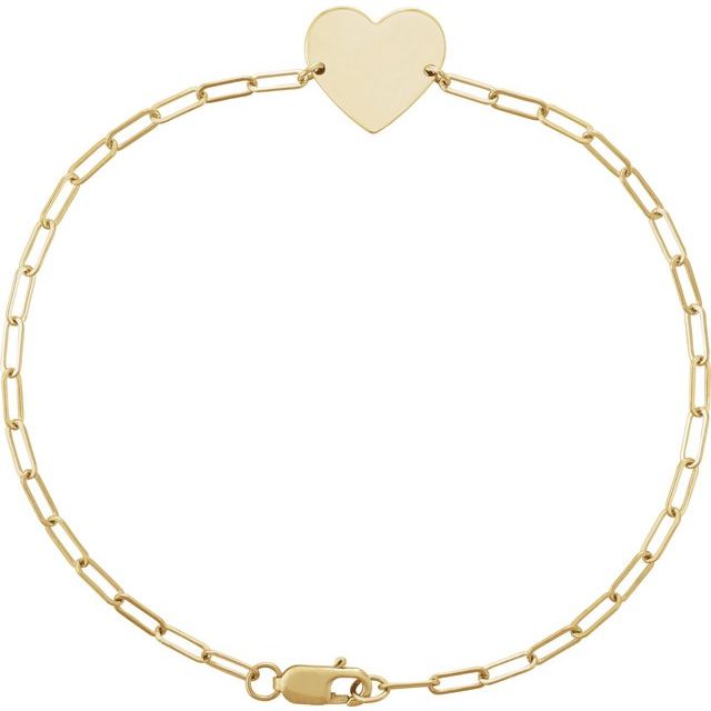 Engravable Heart Bracelet