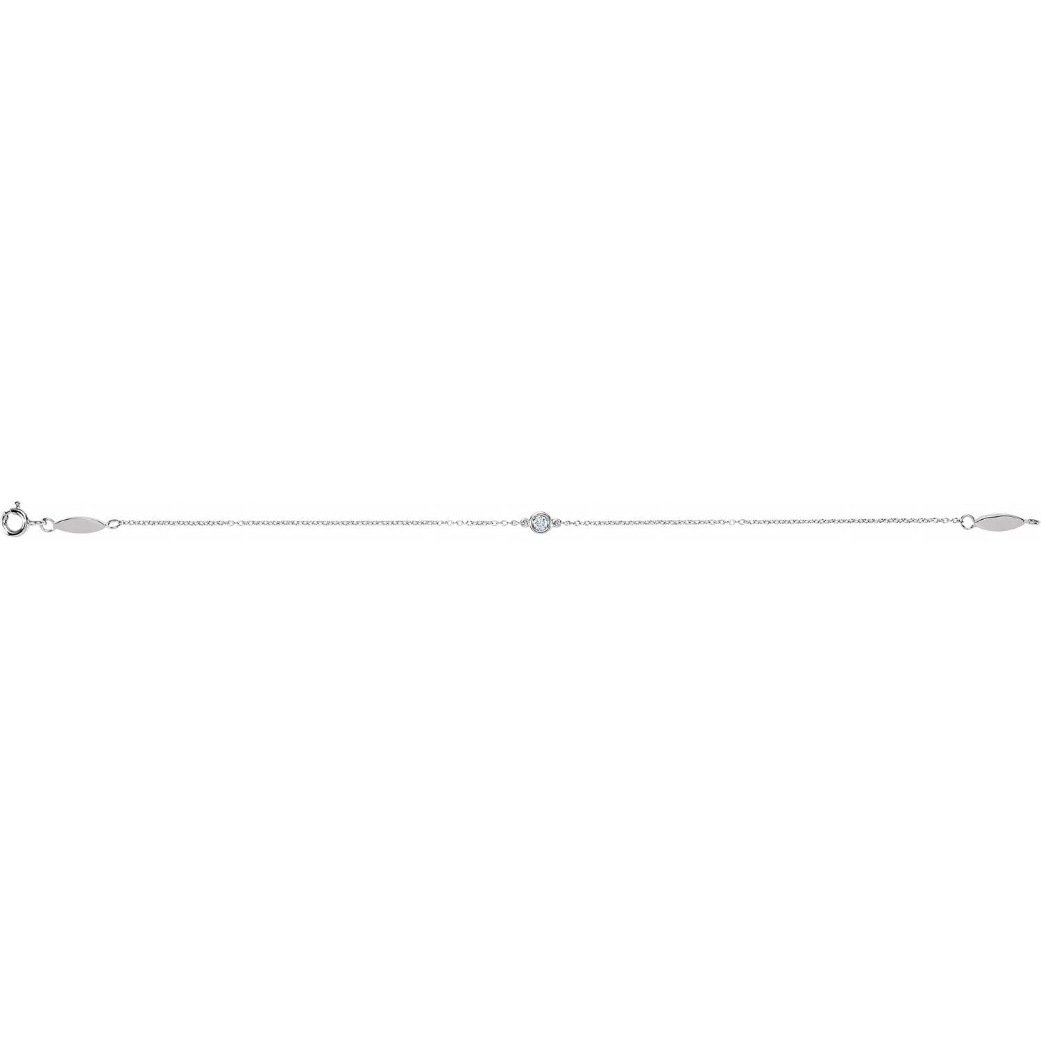 Single Diamond Station Bracelet