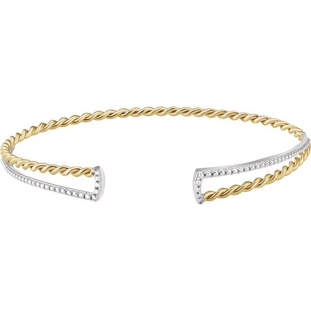 Two-Tone Twisted Rope Cuff